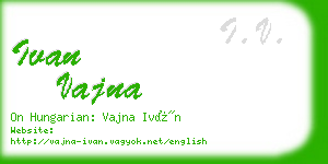 ivan vajna business card